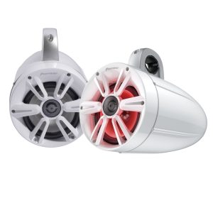 TS-ME770TSW 7.7" 2-Way Marine Tower Speakers IPX7 (White) | RGB LED