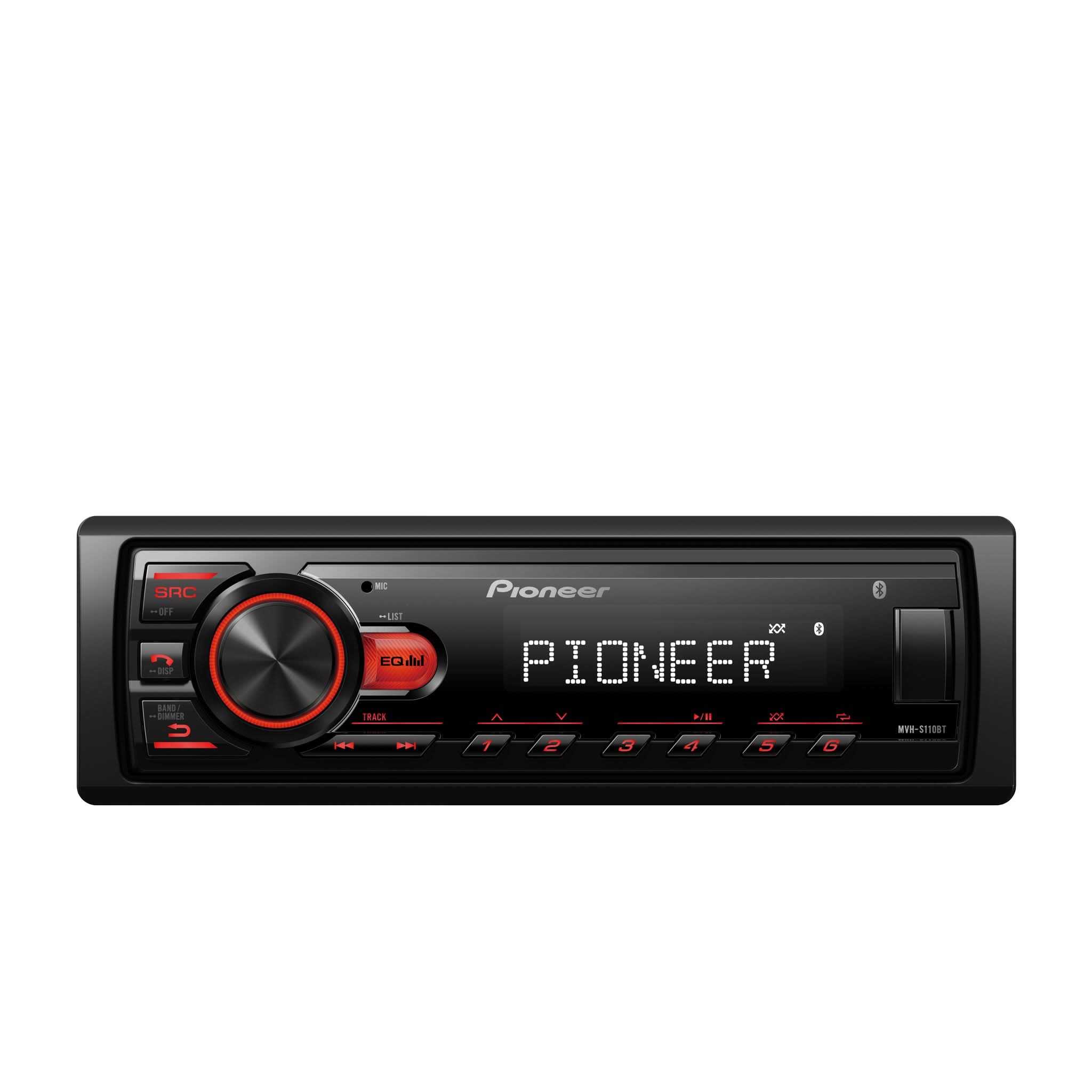 MVH-S110BT Single-DIN Digital Media Receiver with Bluetooth USB FLAC Mechless