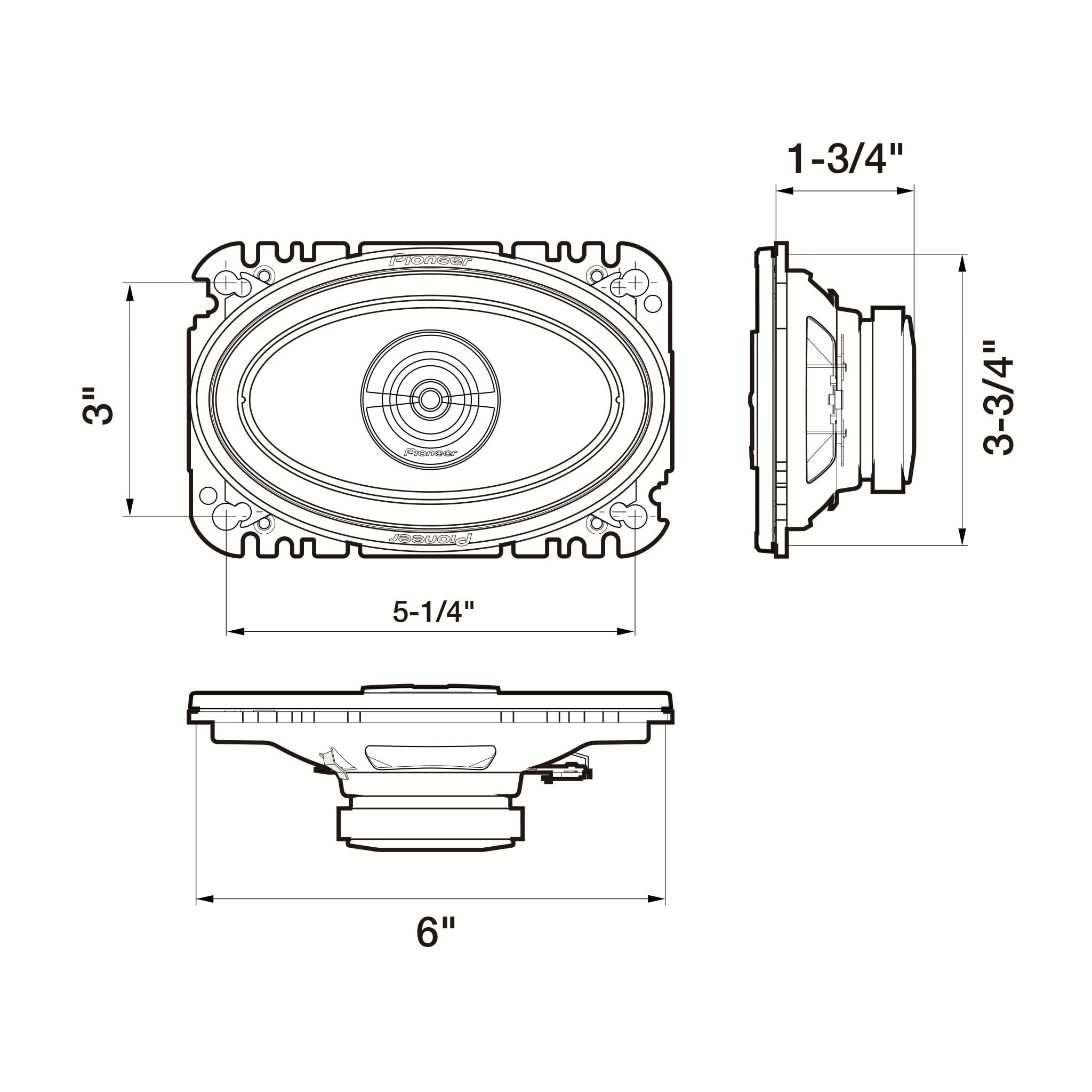 TS-G460 4x6" G-Series 2-Way Coaxial Car Speakers Shallow 200W Max (Pair) - Image 5