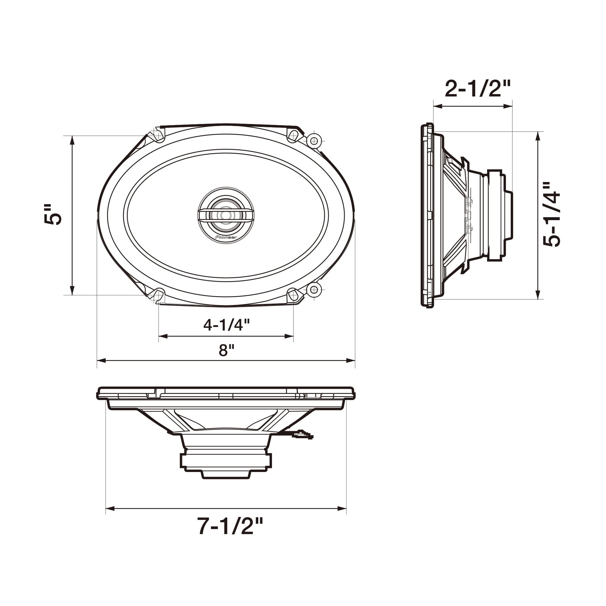 TS-G680 6x8" G-Series 2-Way Coaxial Car Speakers 250W Max (Pair) - Image 5